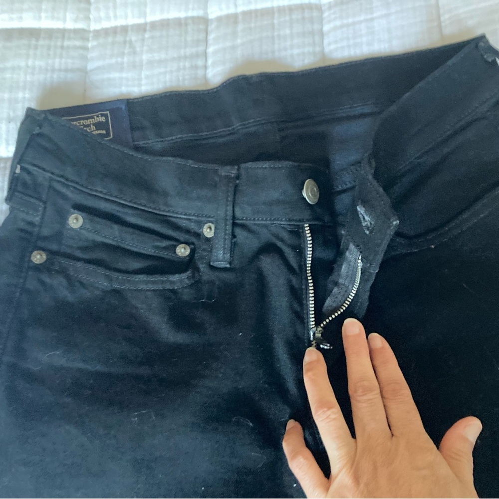 Abercrombie & Fitch black jeans 28w x 30l rustin athletic skinny stretch